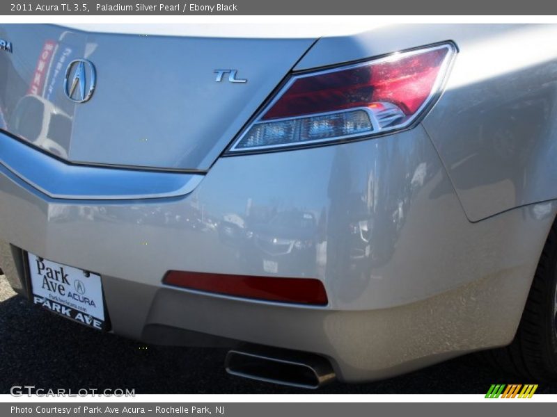 Paladium Silver Pearl / Ebony Black 2011 Acura TL 3.5