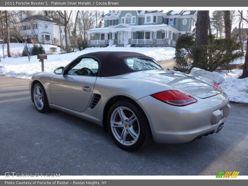 Platinum Silver Metallic / Cocoa Brown 2011 Porsche Boxster S
