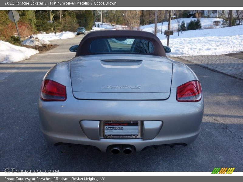 Platinum Silver Metallic / Cocoa Brown 2011 Porsche Boxster S