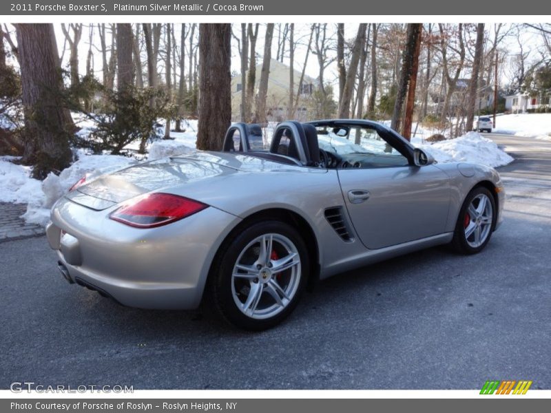 Platinum Silver Metallic / Cocoa Brown 2011 Porsche Boxster S