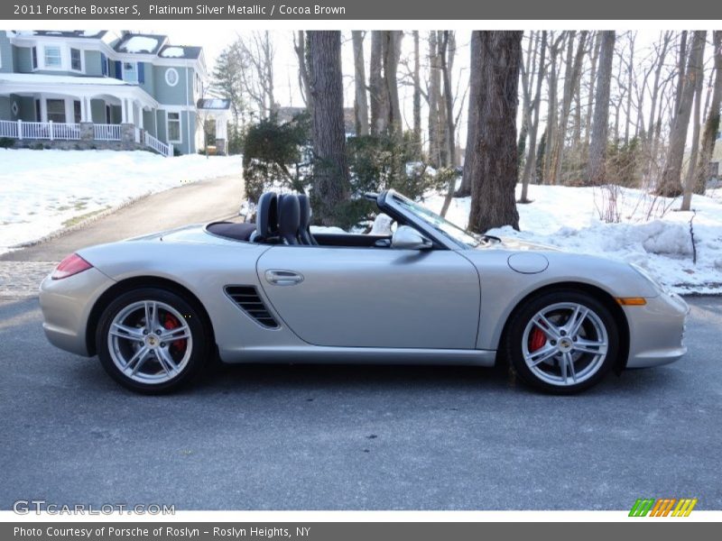 Platinum Silver Metallic / Cocoa Brown 2011 Porsche Boxster S