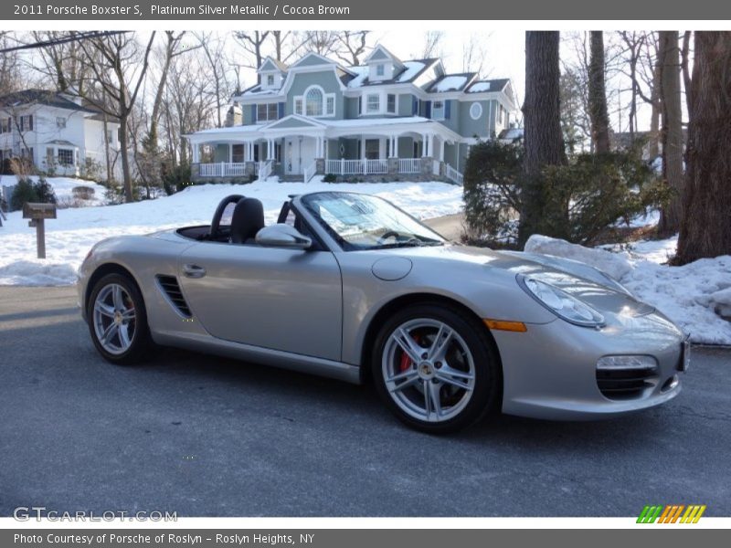 Platinum Silver Metallic / Cocoa Brown 2011 Porsche Boxster S