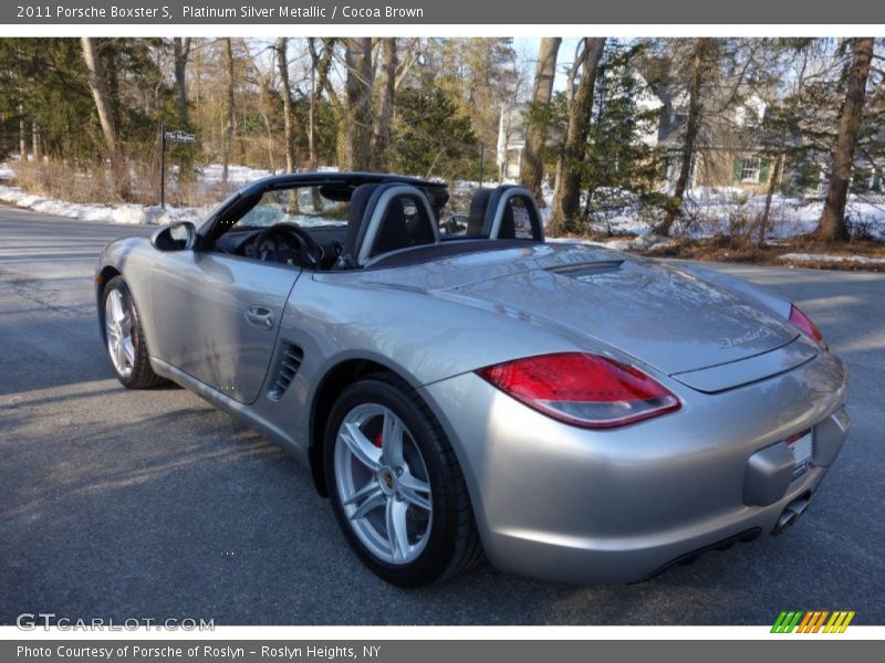 Platinum Silver Metallic / Cocoa Brown 2011 Porsche Boxster S