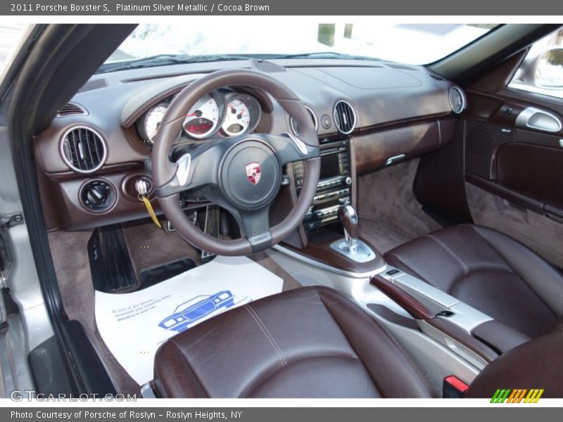 Platinum Silver Metallic / Cocoa Brown 2011 Porsche Boxster S