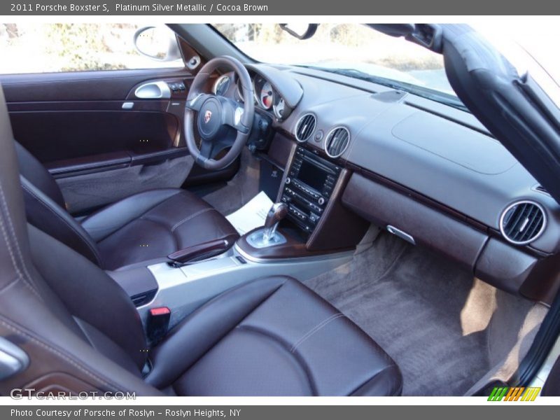Platinum Silver Metallic / Cocoa Brown 2011 Porsche Boxster S