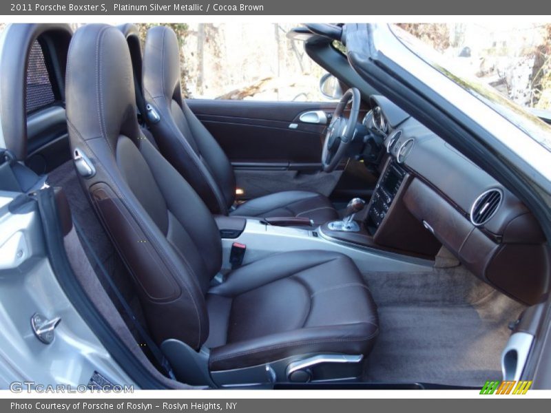 Platinum Silver Metallic / Cocoa Brown 2011 Porsche Boxster S