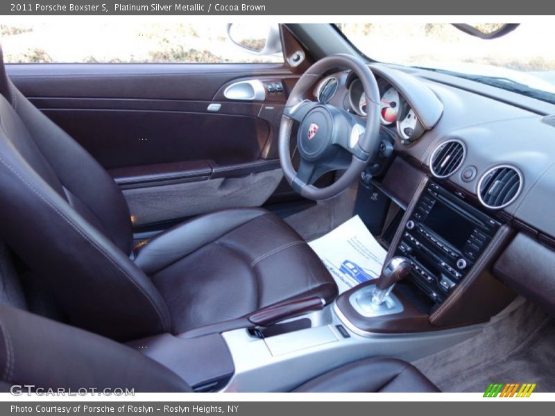 Platinum Silver Metallic / Cocoa Brown 2011 Porsche Boxster S