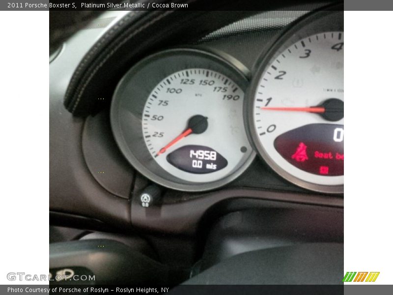Platinum Silver Metallic / Cocoa Brown 2011 Porsche Boxster S