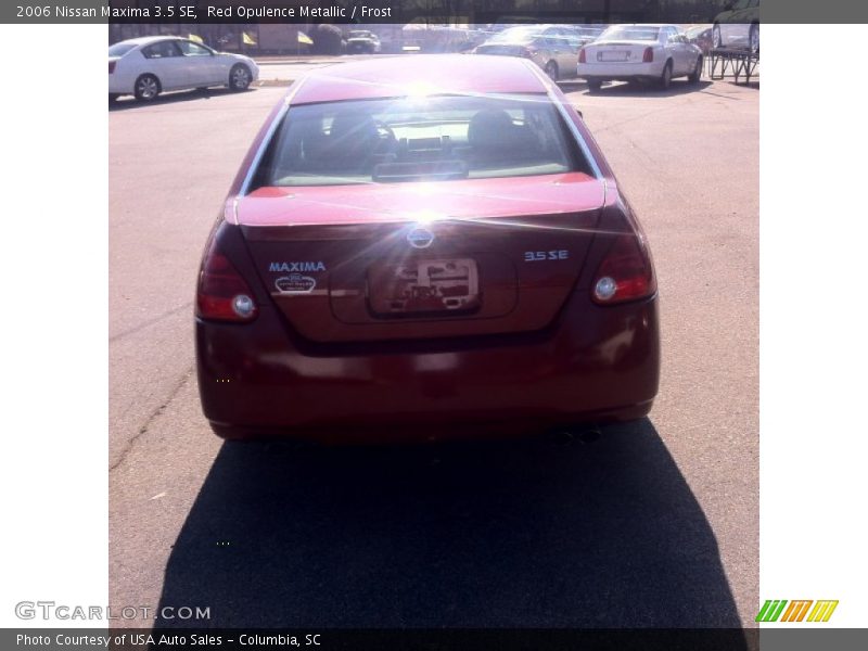 Red Opulence Metallic / Frost 2006 Nissan Maxima 3.5 SE