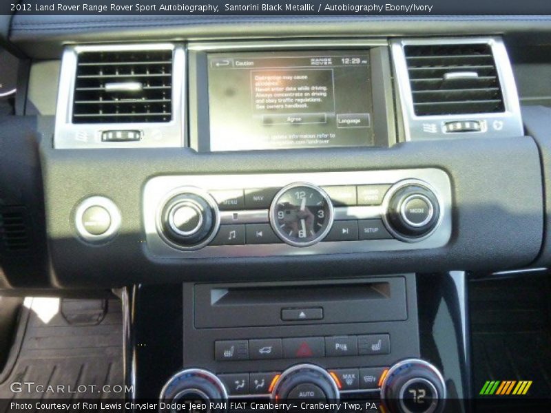 Santorini Black Metallic / Autobiography Ebony/Ivory 2012 Land Rover Range Rover Sport Autobiography