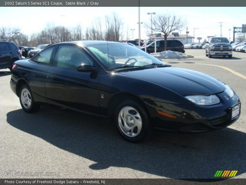 Sable Black / Gray 2002 Saturn S Series SC1 Coupe