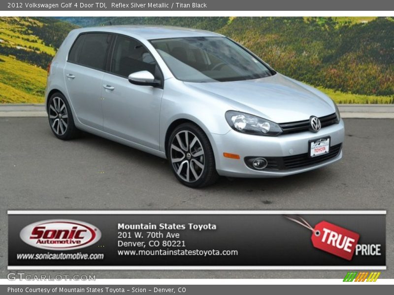 Reflex Silver Metallic / Titan Black 2012 Volkswagen Golf 4 Door TDI