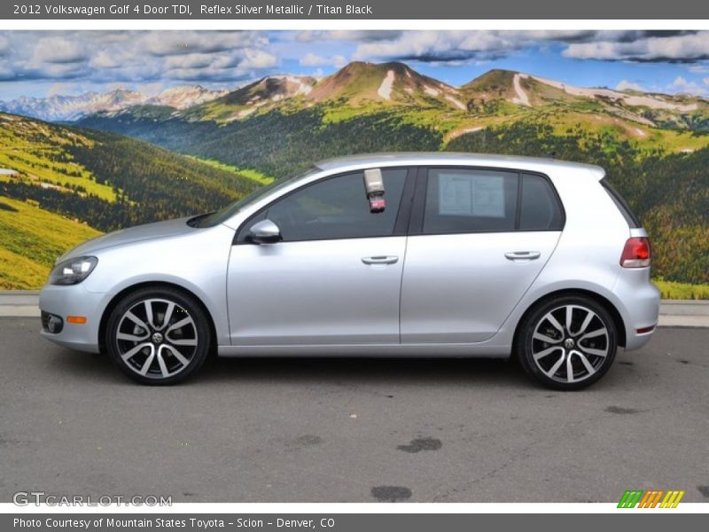 Reflex Silver Metallic / Titan Black 2012 Volkswagen Golf 4 Door TDI