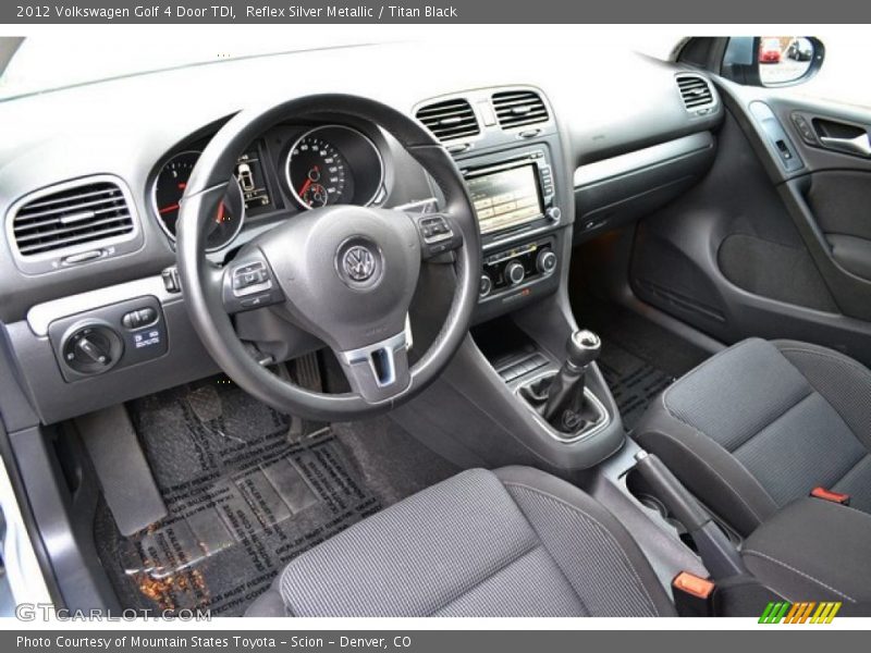 Reflex Silver Metallic / Titan Black 2012 Volkswagen Golf 4 Door TDI