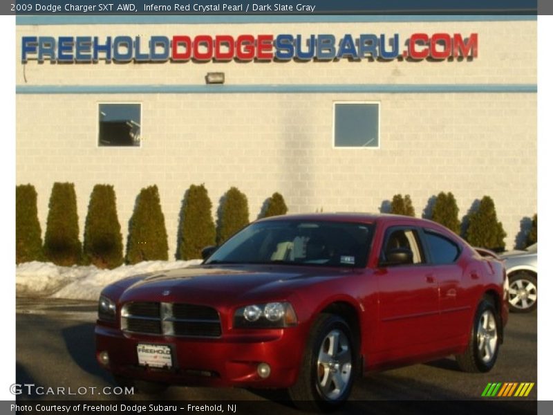 Inferno Red Crystal Pearl / Dark Slate Gray 2009 Dodge Charger SXT AWD