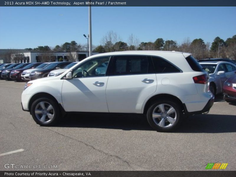 Aspen White Pearl / Parchment 2013 Acura MDX SH-AWD Technology