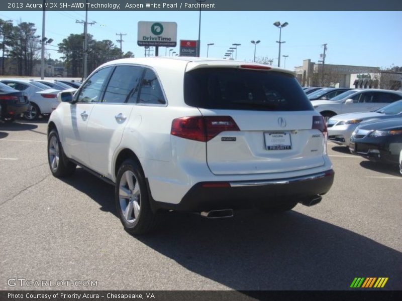 Aspen White Pearl / Parchment 2013 Acura MDX SH-AWD Technology