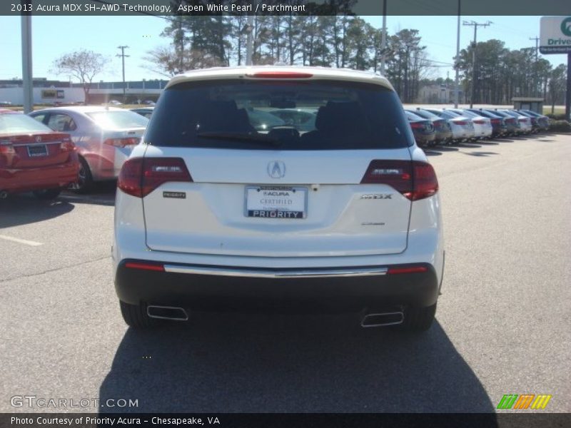 Aspen White Pearl / Parchment 2013 Acura MDX SH-AWD Technology