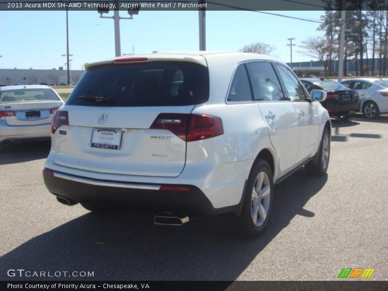 Aspen White Pearl / Parchment 2013 Acura MDX SH-AWD Technology