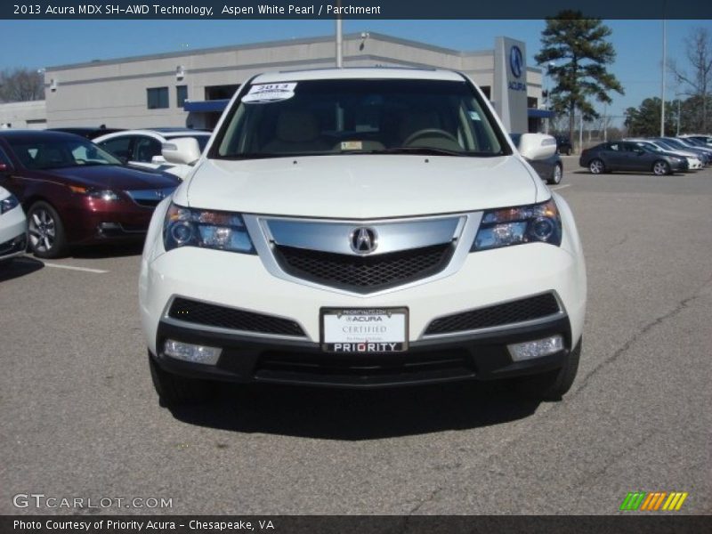 Aspen White Pearl / Parchment 2013 Acura MDX SH-AWD Technology