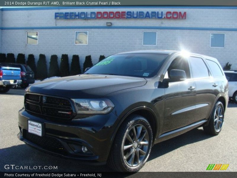 Brilliant Black Crystal Pearl / Black 2014 Dodge Durango R/T AWD