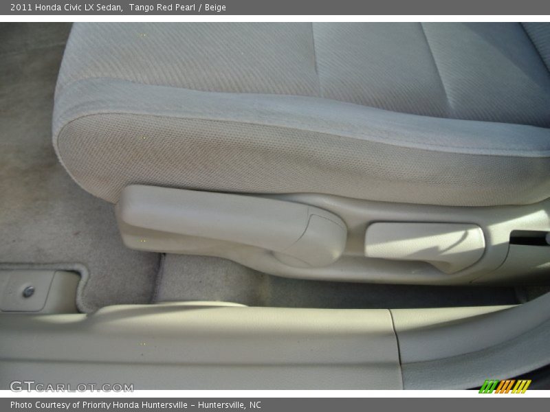 Tango Red Pearl / Beige 2011 Honda Civic LX Sedan