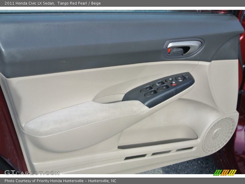 Tango Red Pearl / Beige 2011 Honda Civic LX Sedan