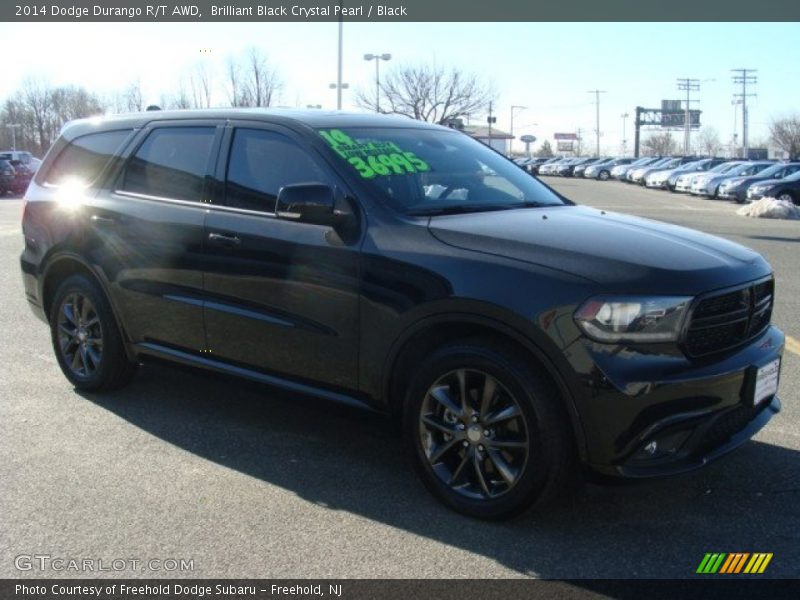 Brilliant Black Crystal Pearl / Black 2014 Dodge Durango R/T AWD