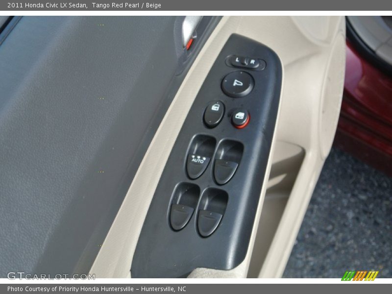Tango Red Pearl / Beige 2011 Honda Civic LX Sedan