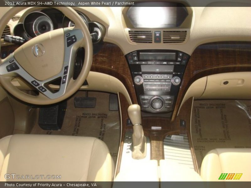 Aspen White Pearl / Parchment 2013 Acura MDX SH-AWD Technology