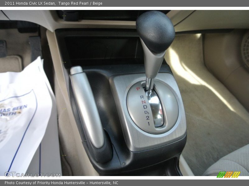 Tango Red Pearl / Beige 2011 Honda Civic LX Sedan