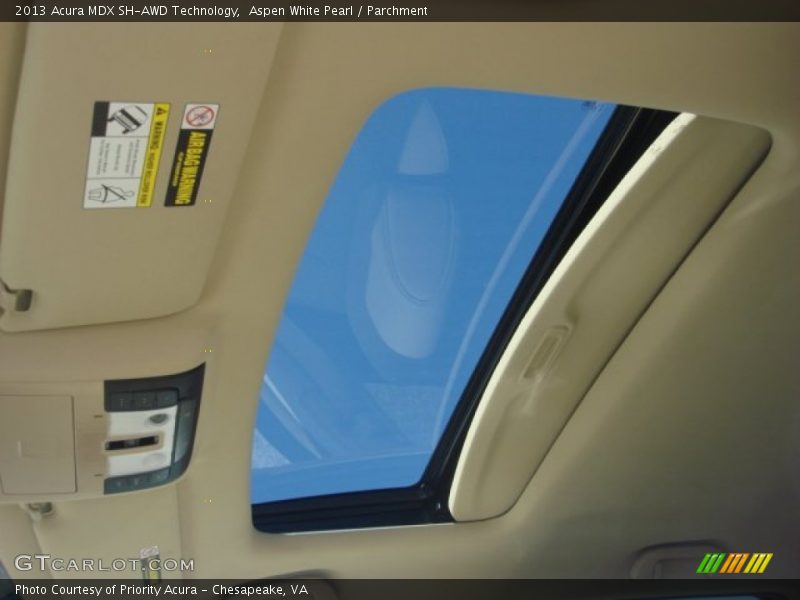Aspen White Pearl / Parchment 2013 Acura MDX SH-AWD Technology