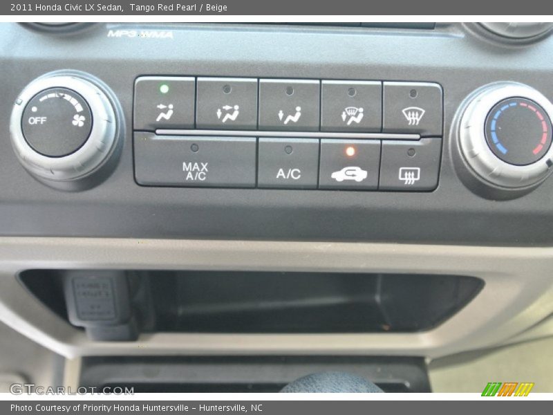 Tango Red Pearl / Beige 2011 Honda Civic LX Sedan