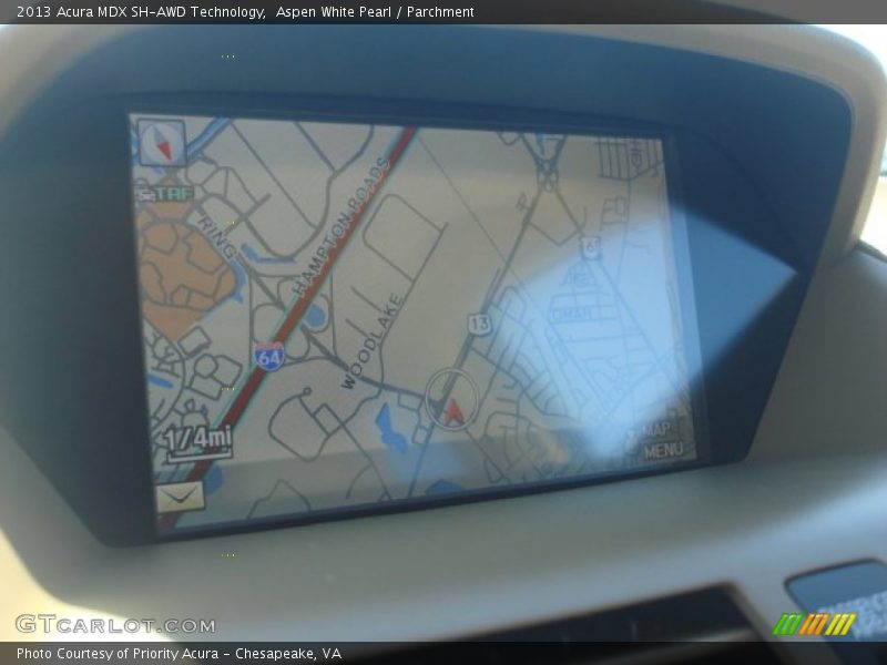 Aspen White Pearl / Parchment 2013 Acura MDX SH-AWD Technology