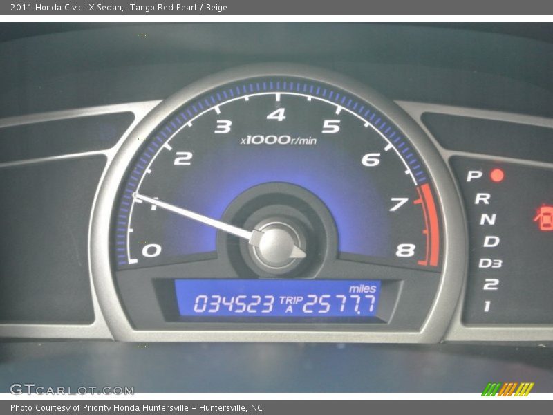 Tango Red Pearl / Beige 2011 Honda Civic LX Sedan