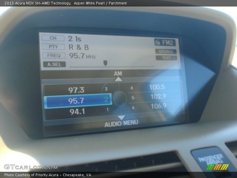 Aspen White Pearl / Parchment 2013 Acura MDX SH-AWD Technology