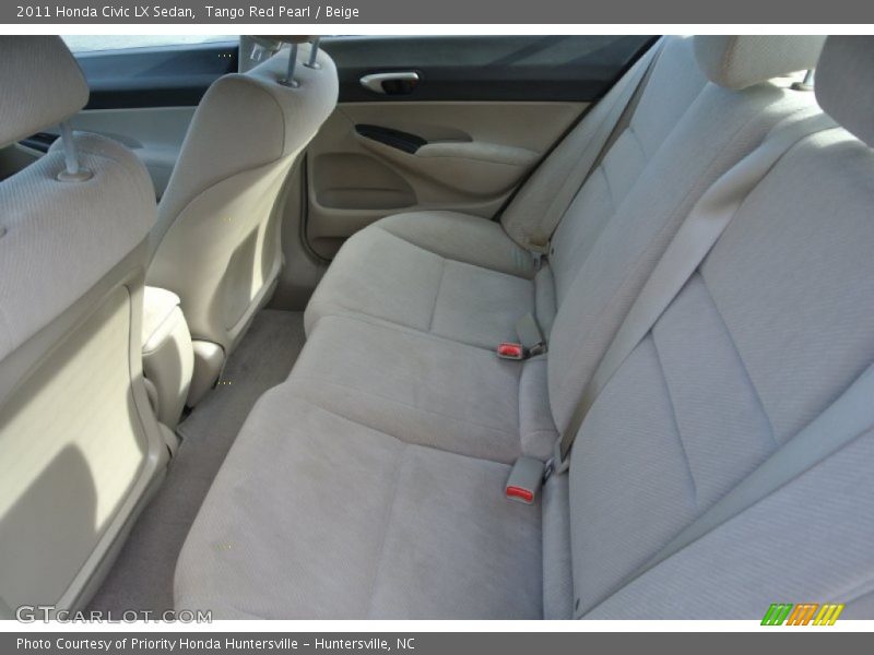 Tango Red Pearl / Beige 2011 Honda Civic LX Sedan