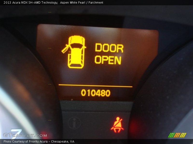 Aspen White Pearl / Parchment 2013 Acura MDX SH-AWD Technology
