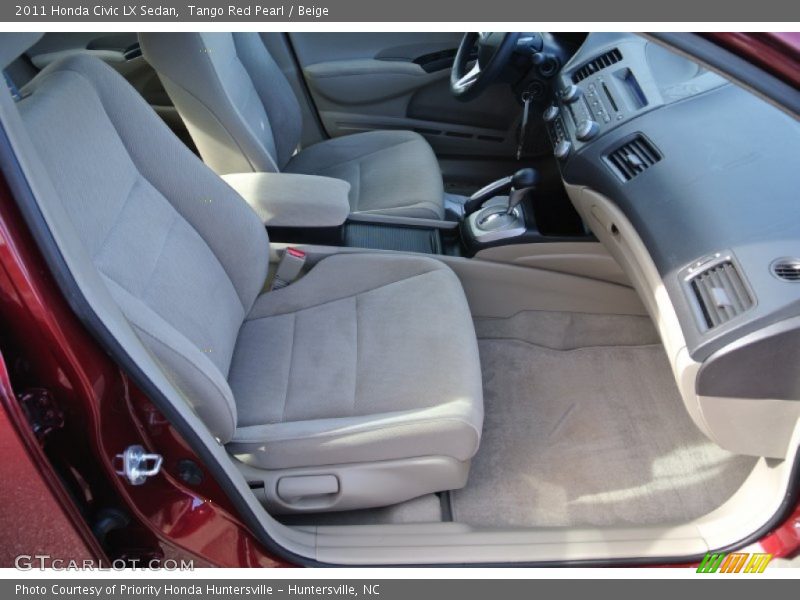 Tango Red Pearl / Beige 2011 Honda Civic LX Sedan