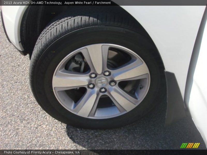 Aspen White Pearl / Parchment 2013 Acura MDX SH-AWD Technology