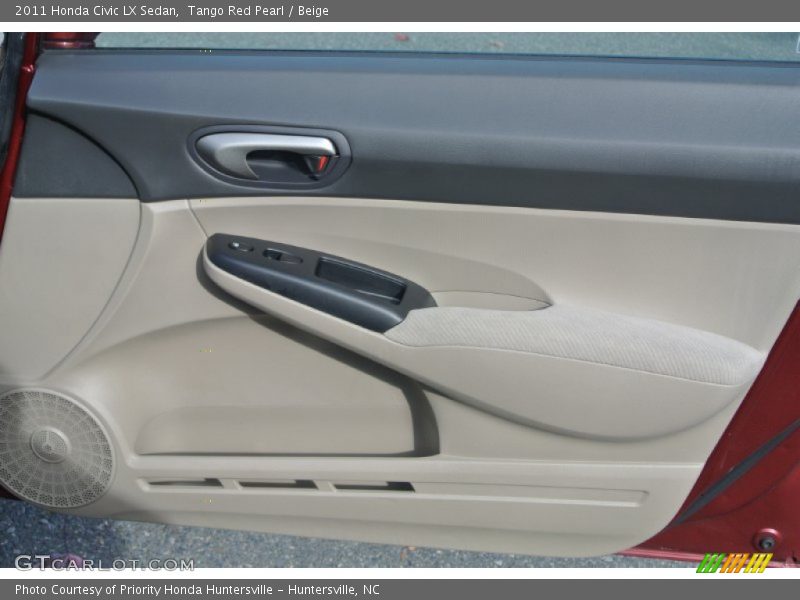 Tango Red Pearl / Beige 2011 Honda Civic LX Sedan