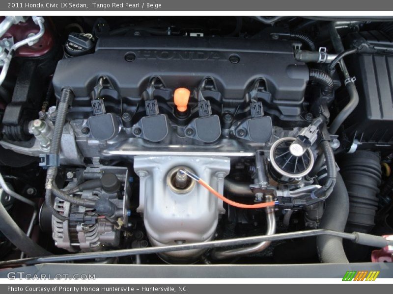 Tango Red Pearl / Beige 2011 Honda Civic LX Sedan