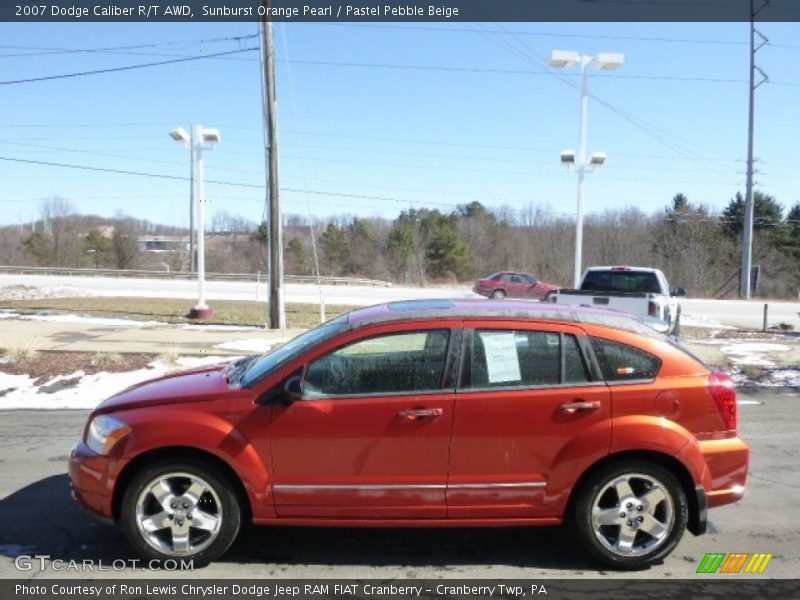 Sunburst Orange Pearl / Pastel Pebble Beige 2007 Dodge Caliber R/T AWD