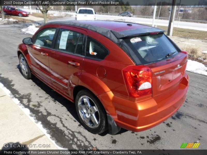 Sunburst Orange Pearl / Pastel Pebble Beige 2007 Dodge Caliber R/T AWD