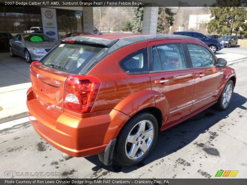 Sunburst Orange Pearl / Pastel Pebble Beige 2007 Dodge Caliber R/T AWD