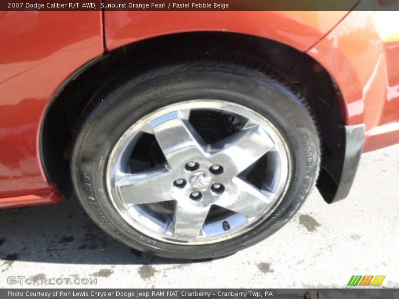 Sunburst Orange Pearl / Pastel Pebble Beige 2007 Dodge Caliber R/T AWD