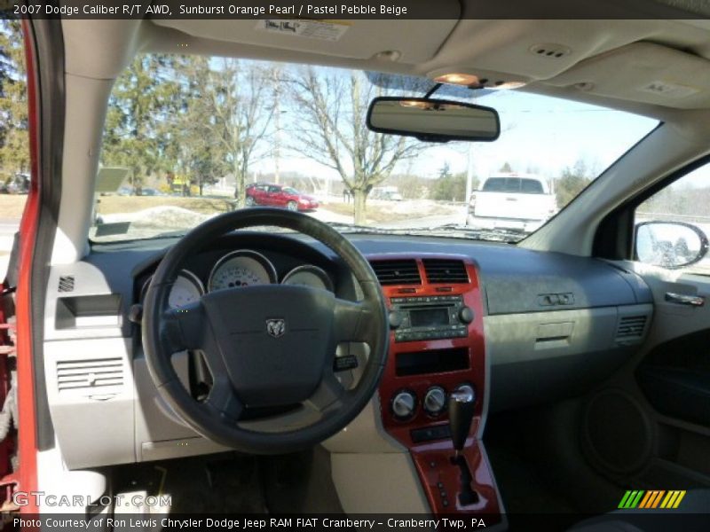 Sunburst Orange Pearl / Pastel Pebble Beige 2007 Dodge Caliber R/T AWD