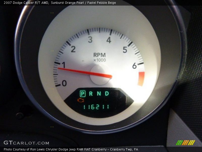 Sunburst Orange Pearl / Pastel Pebble Beige 2007 Dodge Caliber R/T AWD