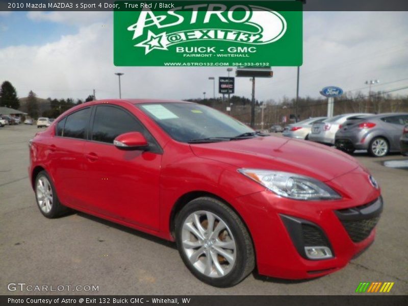 True Red / Black 2010 Mazda MAZDA3 s Sport 4 Door