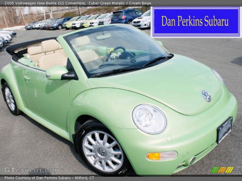 Cyber Green Metallic / Cream Beige 2005 Volkswagen New Beetle GLS Convertible